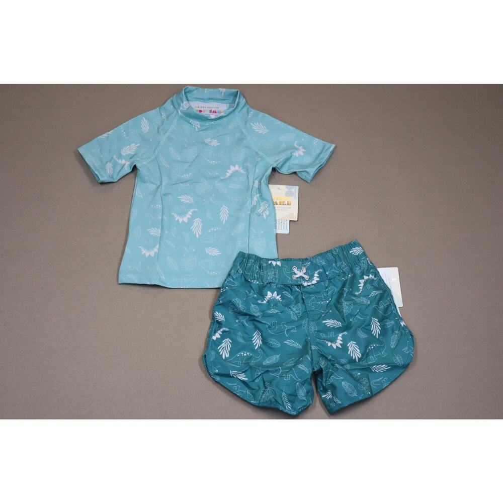 Dot Dot Smile Boys Dino Short Sleeve Swim Set Size 5/6